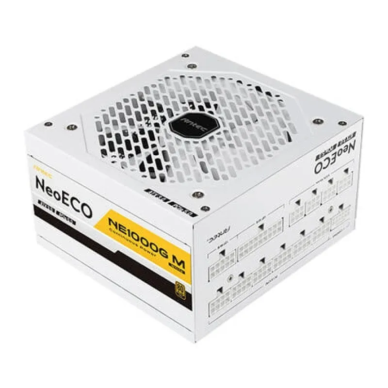 Fonte Alimentação Antec Neo ECO NE1000G M ATX3.0 1000W 80 Plus Gold Modular Branca