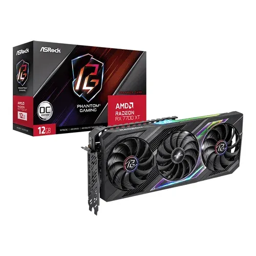 Placa Gráfica ASRock Radeon RX 7700 XT Phantom Gaming OC 12GB