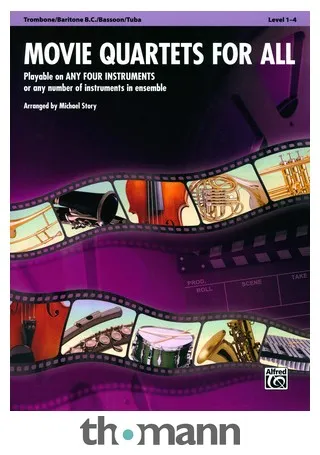 Alfred Music Publishing Movie Quartets for All Tromb.