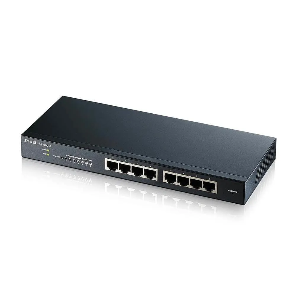 Zyxel GS1900-8 Gerido L2 Gigabit Ethernet GS1900-8-EU0102F