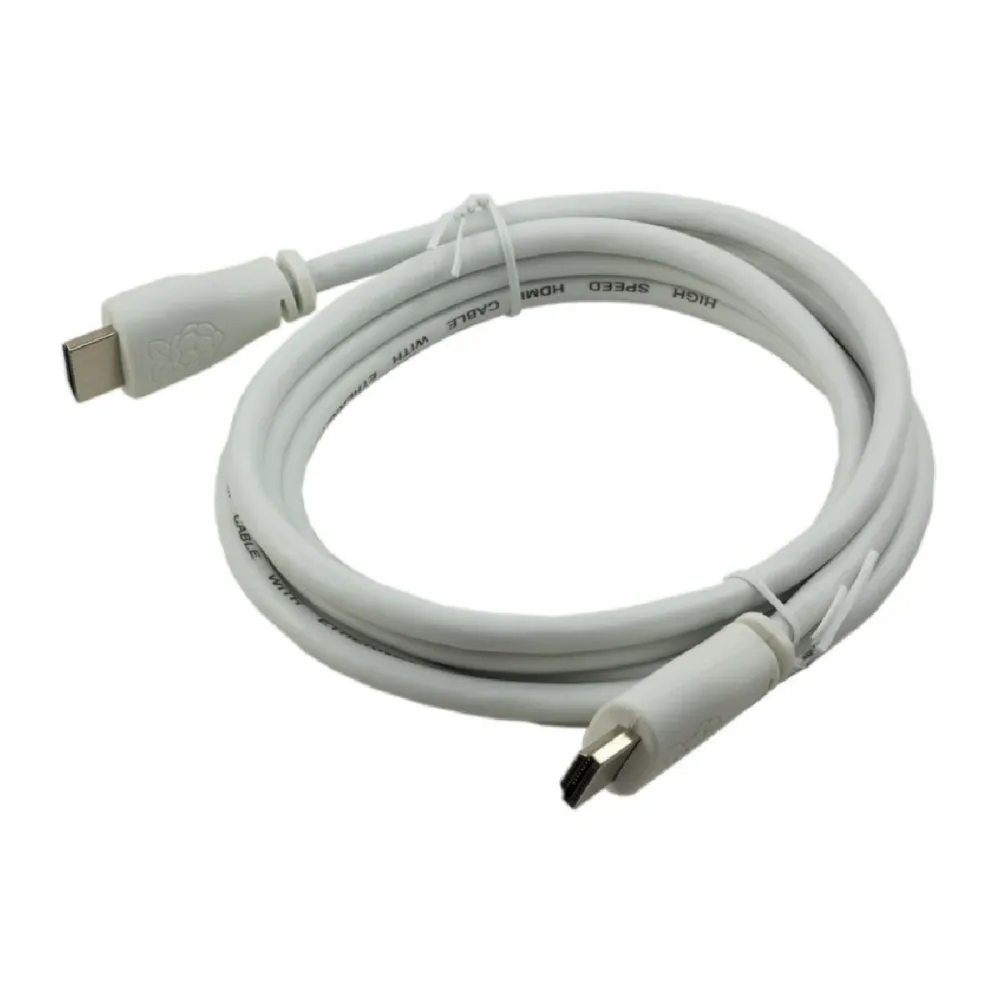 Cabo Raspberry Pi HDMI Para HDMI 4K Ultra HD 1m 60Hz Branco