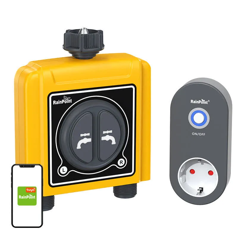 Rainpoint TTV203FRF + TWG004WR controlador de irrigação de 2 zonas com aplicativo