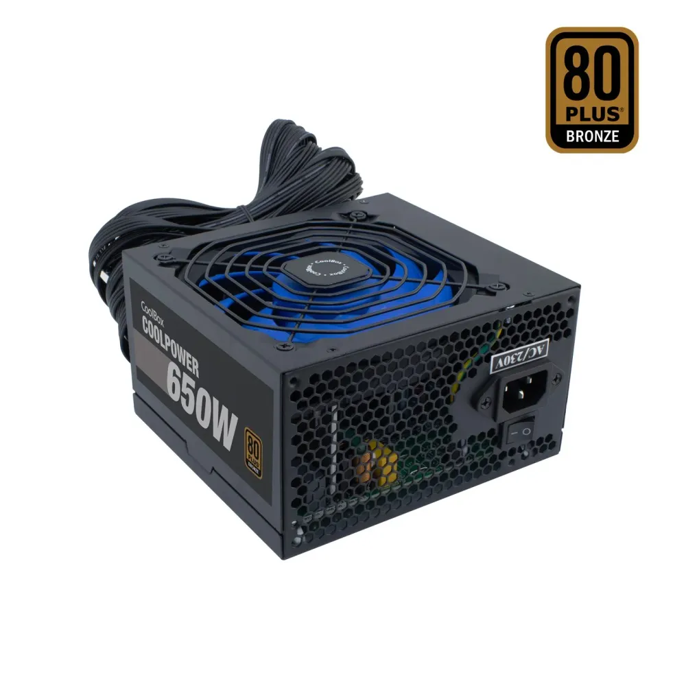 Fonte de Alimentação ATX CoolBox CoolPower 650W 80 PLUS Bronze Preto