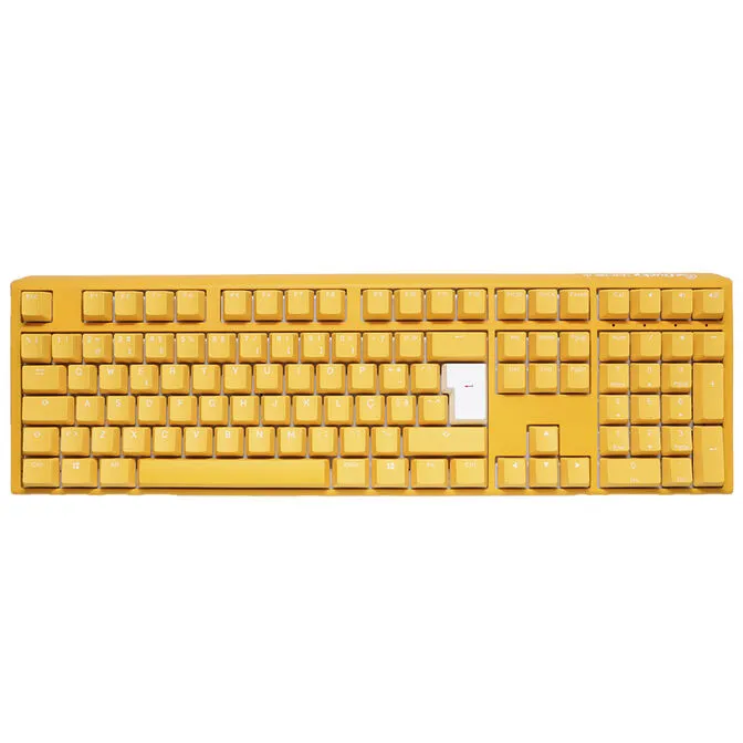 Conjunto de 109 Teclas + 10 Extra Ducky PBT Doubleshot Yellow Ducky (PT)