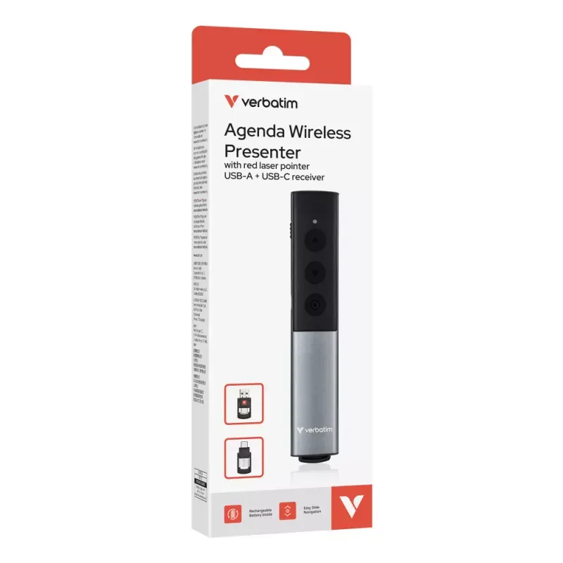 VERBATIM APRESENTADOR LASER WIRELESS C/ BATERIA ALUMINIO C/BOLSA