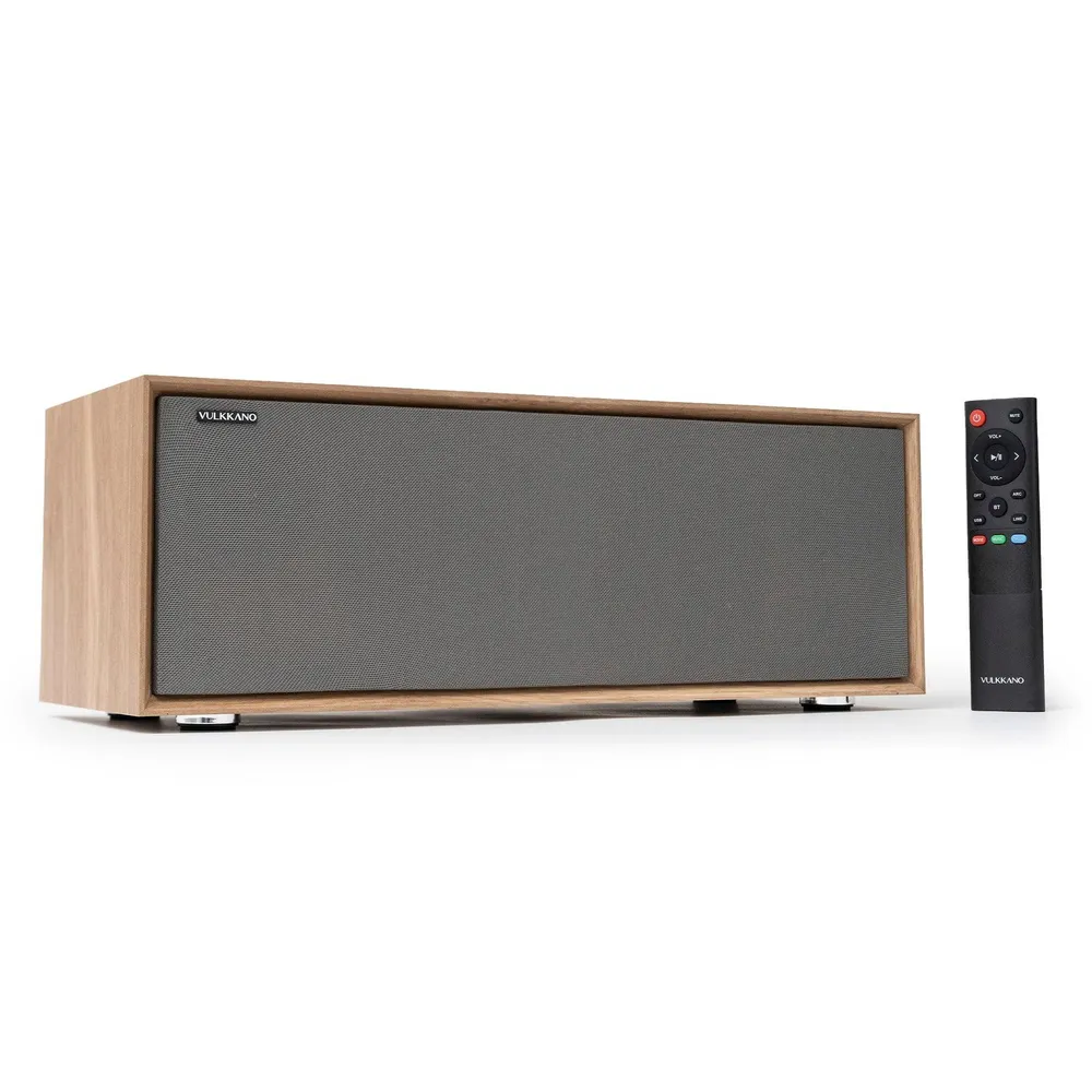 Coluna Hi-Fi Vulkkano T50 ARC Bluetooth HDMI ARC 50W RMS Castanha