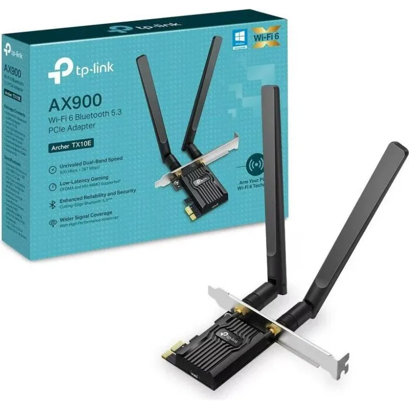 Placa de Rede TP-Link Archer TX10E PCI Express Wi-Fi 6 Dual Band Bluetooth
