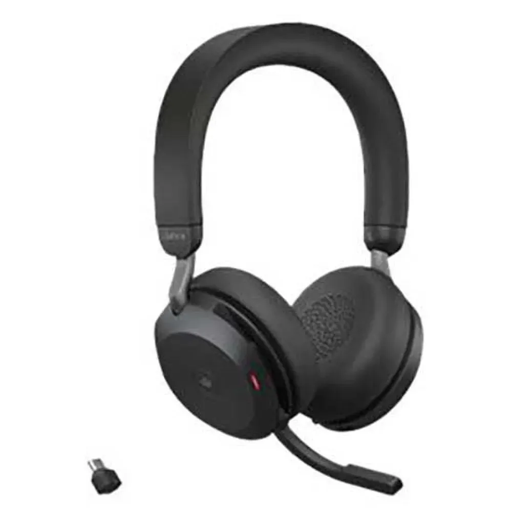 Jabra Evolve2 75 MS Headset Sem Fios Preto + Base de Carga