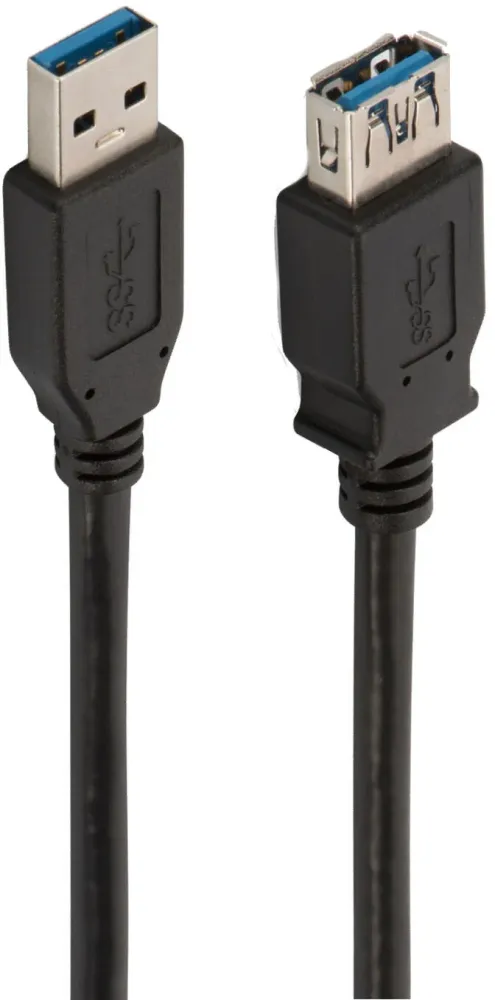 Cabo USB 3.0 Ewent Tipo A Macho > Tipo A Fêmea 1 M Preto