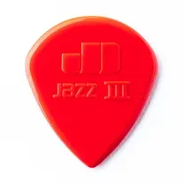 Palhetas Jim Dunlop Jazz III Nylon 47P3N Vermelho 1.38mm 6 UN