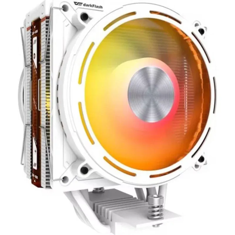 Cooler CPU Refrigeração Ar Darkflash Tech Socket AM4 AM5 LGA 120mm E400 PLUS White LED