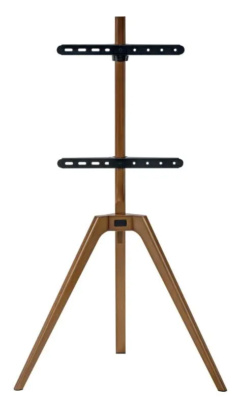 Suporte Orientável de Chão p/ TVs de 42~65 Preto/Madeira - STS-M5044