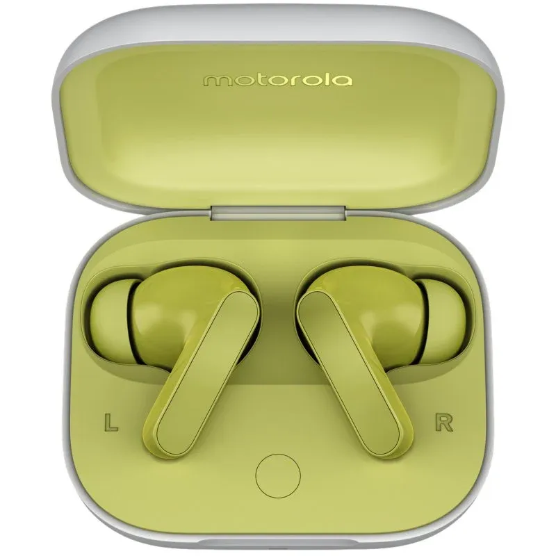 Motorola Moto Buds Auriculares Sem Fios com Estojo de Carga Verde Green Banana