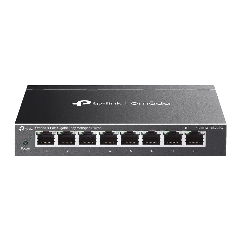 Switch de Rede TP-Link Omada ES208G 8 Portas Gigabit Managed