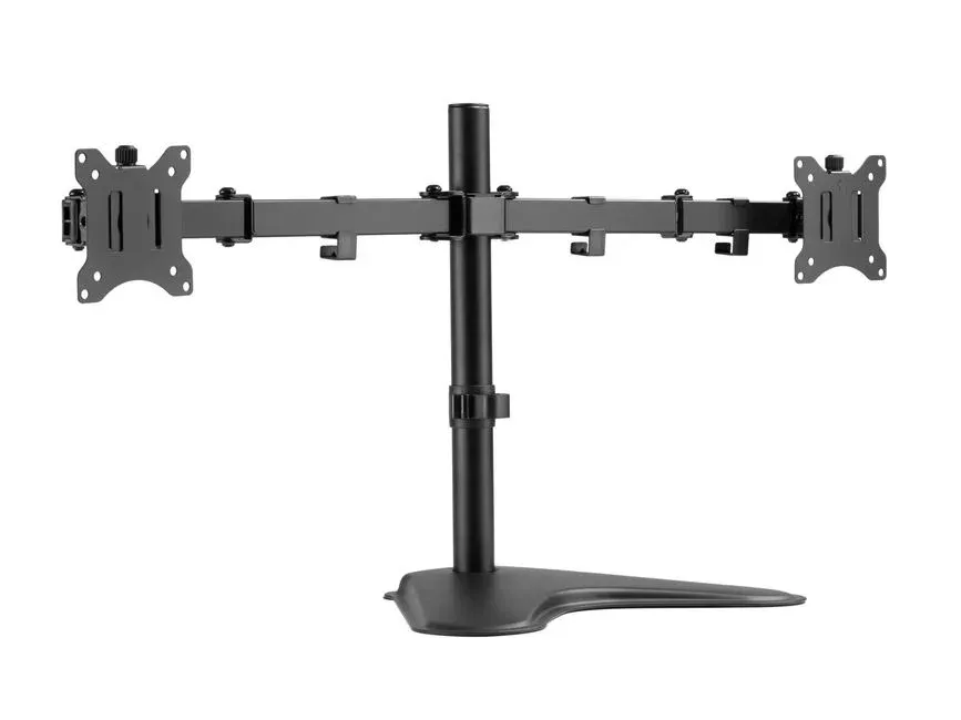 Suporte Mesa Stand Articulado p/ 2 Ecrãs 17'-32' Equip Preto