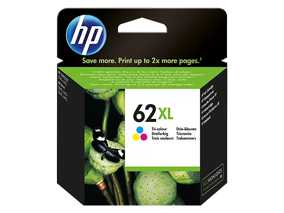 Tinteiro HP original 62XL Tricolor de Elevado Rendimento