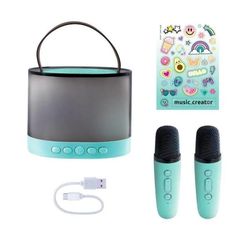 Colunas Canal Toys Music Creator Mini Karaoke Bluetooth com 2 Microfones Sem Fios