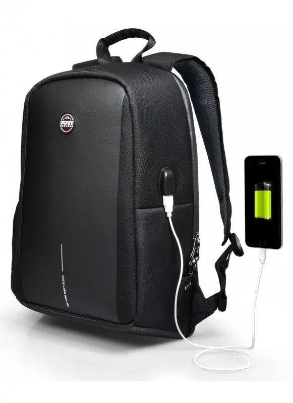 Mochila POrt Designs CHICAGO EVO 15.6" com USB - Preta