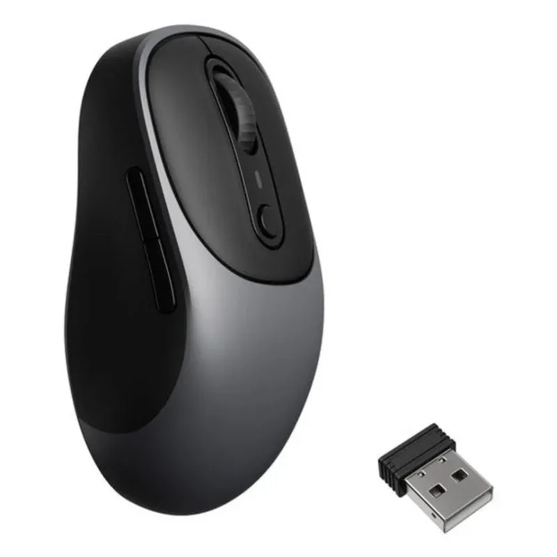 Ratón Keychron BM24 RF Wireless Bluetooth USB Type-C 2400DPI Cinza Metalizado
