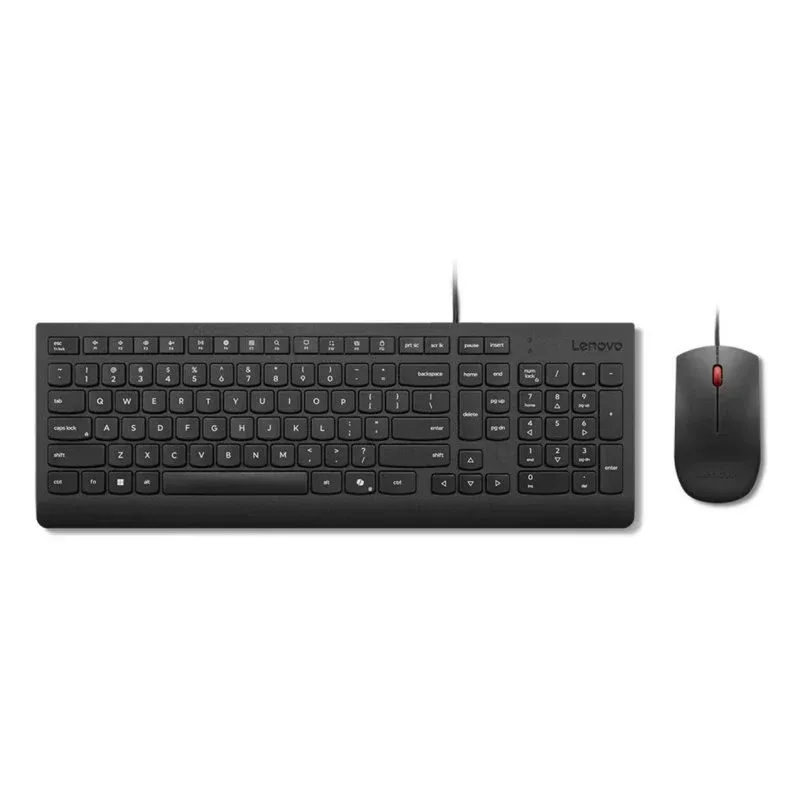 Teclado Lenovo 4X31R64414 membrana completo com rato ótico USB preto