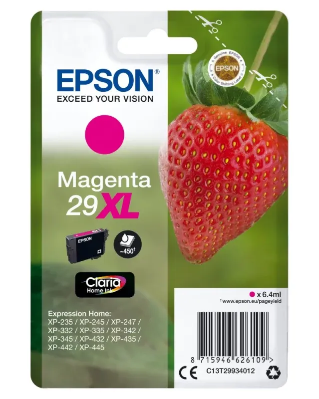 Tinteiro EPSON 29 Magenta XL - Expression Home XP-255/257/352/355/452/455