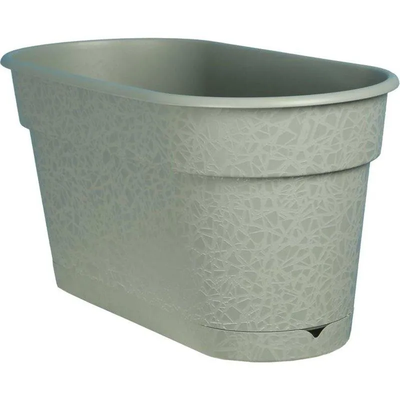 Jardineira Riviera Terea 60 cm Rectangular Efeito Argila Verde