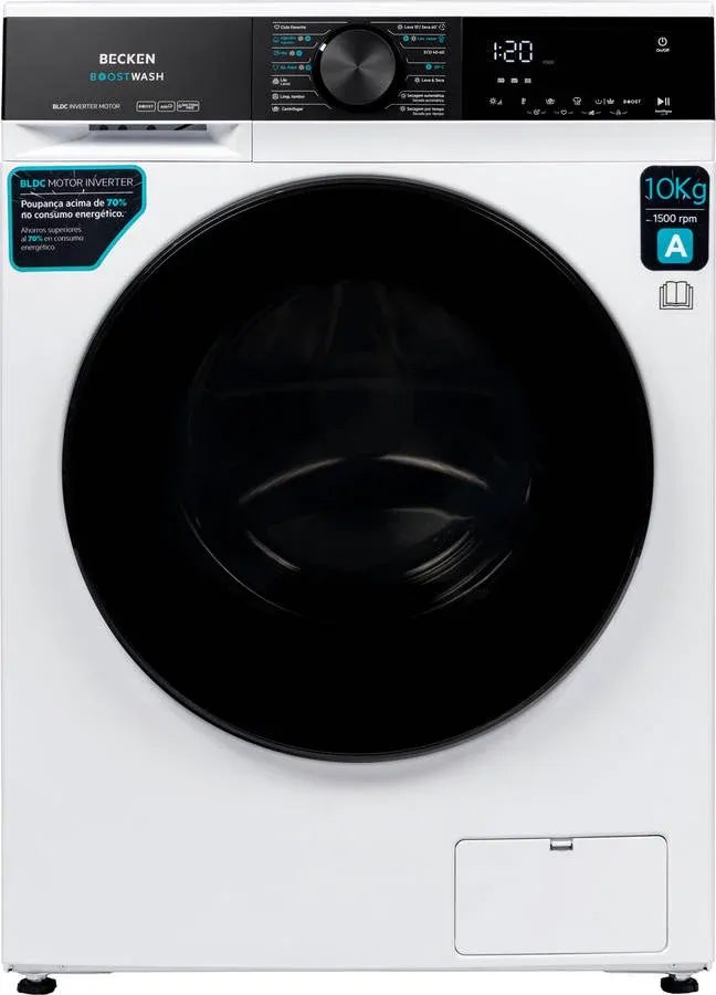 Máquina de Lavar e Secar Roupa BECKEN Boostwash BWD9209 WH (10 kg/7 kg - 1500 RPM - Branco)