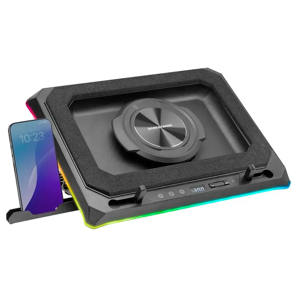 Base de Refrigeração para Portátil Mars Gaming MNBC-ULTRA 18 CoolCore Airflow RGB Chroma c/ Hub