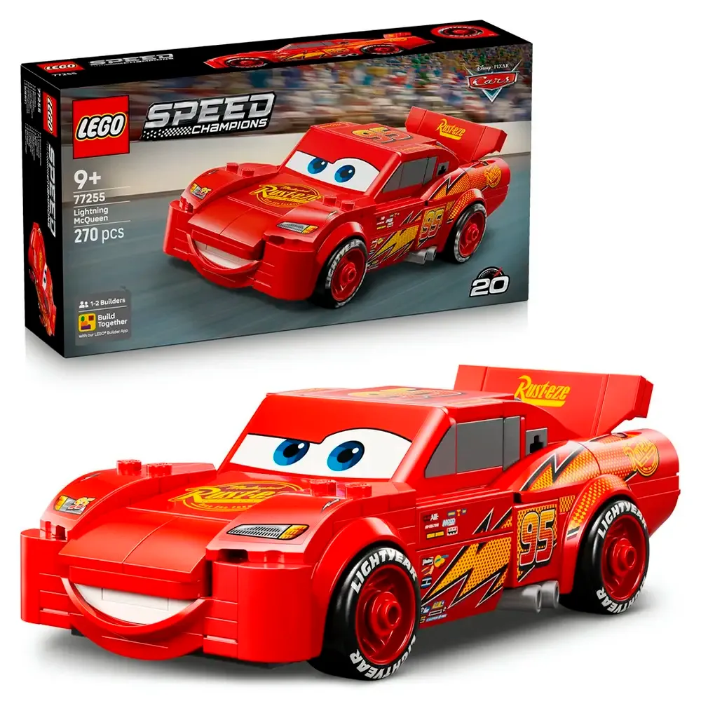 LEGO Speed Champions: Faísca McQueen | Idades 9+ | 270 Peças | Item 77255
