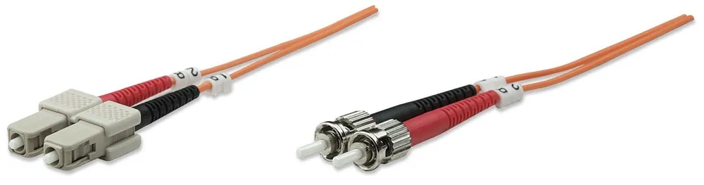 Intellinet Fiber Optic Patch Cable, OM2, ST/SC, 1m, Orange 470100