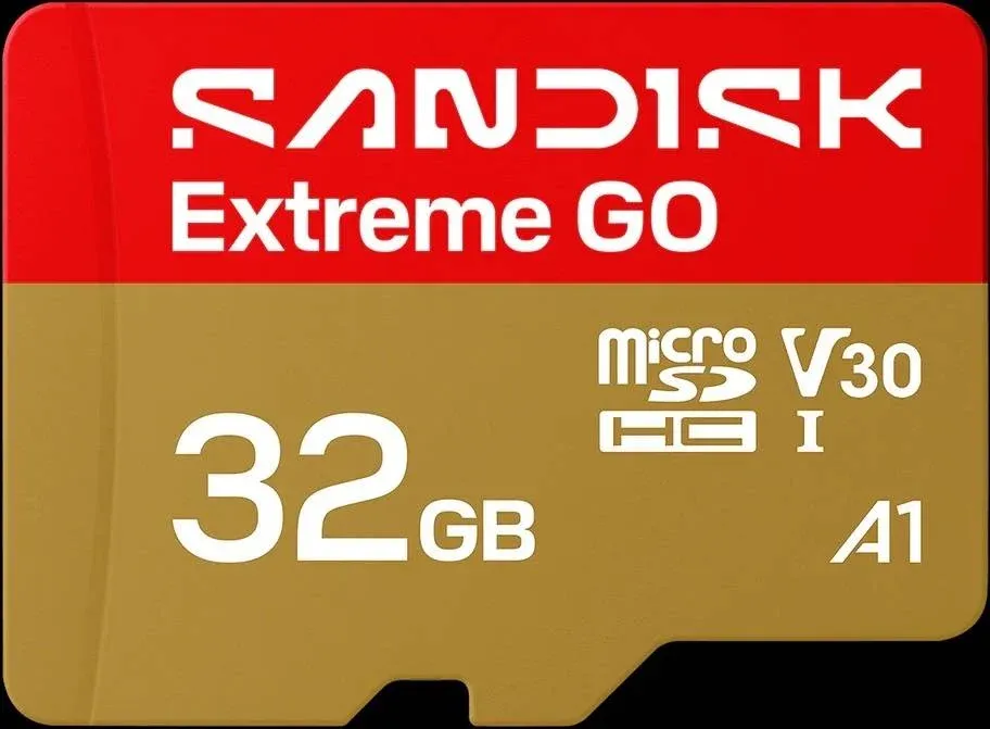 Cartão de Memória SANDISK Extreme GO microSDHC 32GB up to R 100MB/s W 60MB/s UHS-I, 5K, 4K UHD, U3, V3