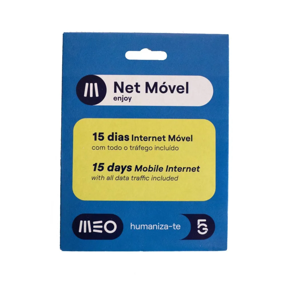 Cartão MEO Internet Móvel Enjoy 15 Dias Ilimitado