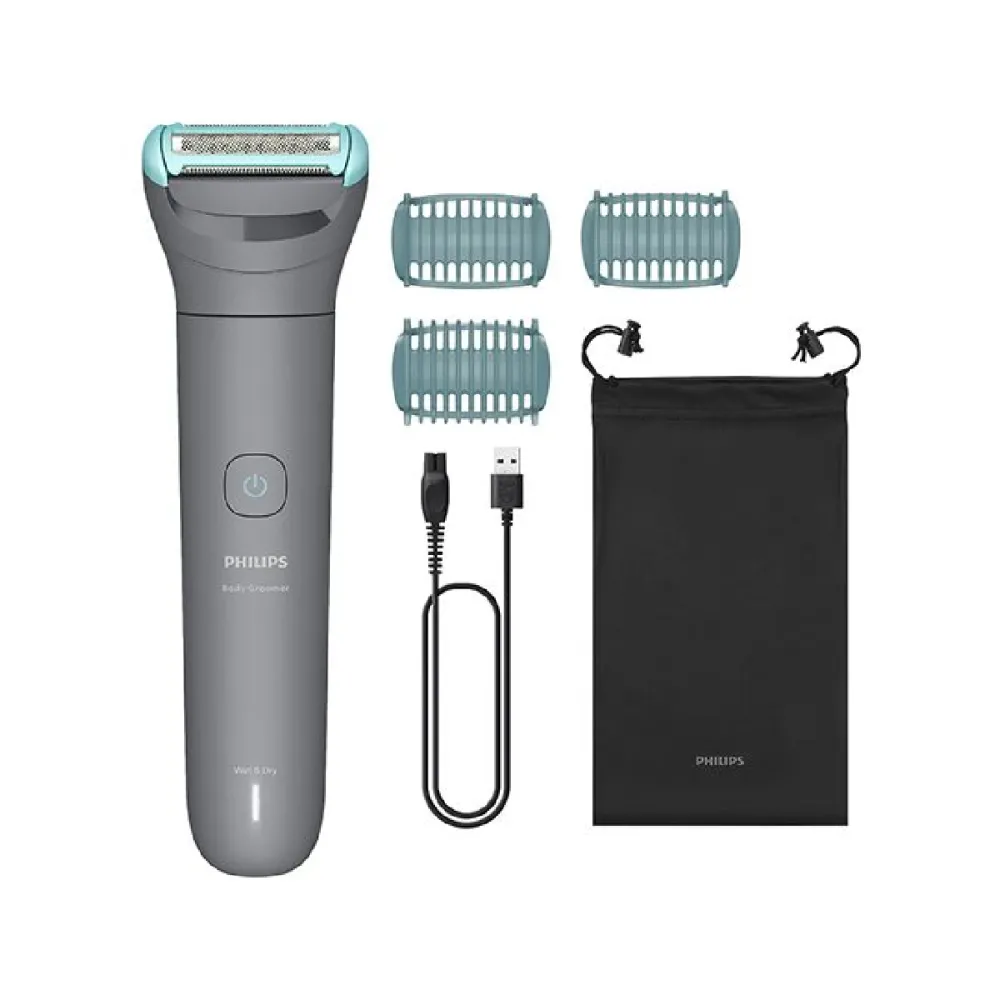 Máquina de Barbear Philips Bodygroomer S3000 4 Acessórios Cinzento