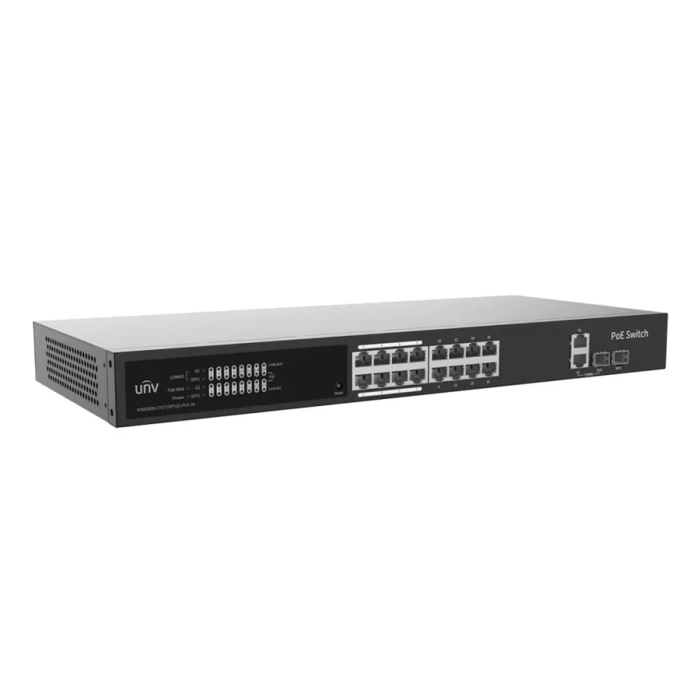 Switch Uniview Cloud Managed L2 16 Portas PoE 2x Uplink 1x SFP - NSW3000-17GT1GP1GC-POE-IN