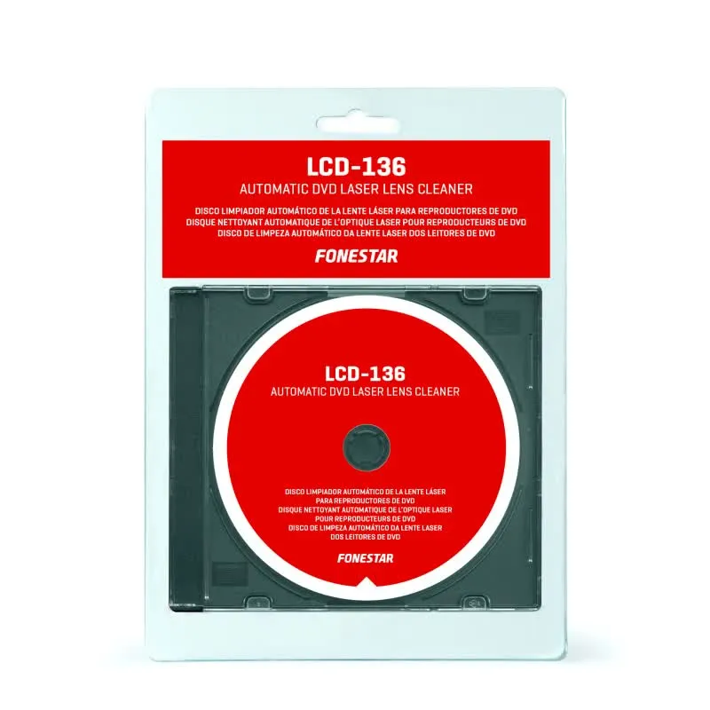 Disco de limpeza automática da lente laser para reprodutores de DVD - LCD-136