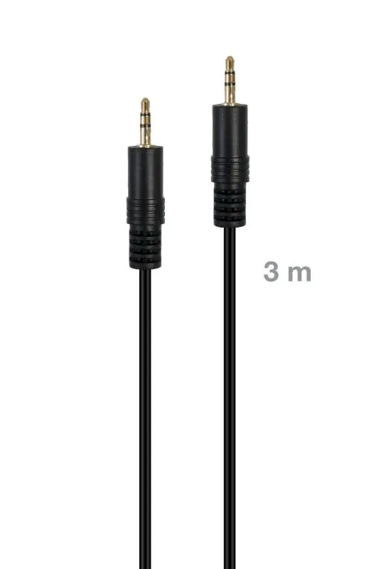 Cabo Áudio Jack 3.5 mm Macho - Jack 3.5 mm Macho 3m - JACK-MM-3