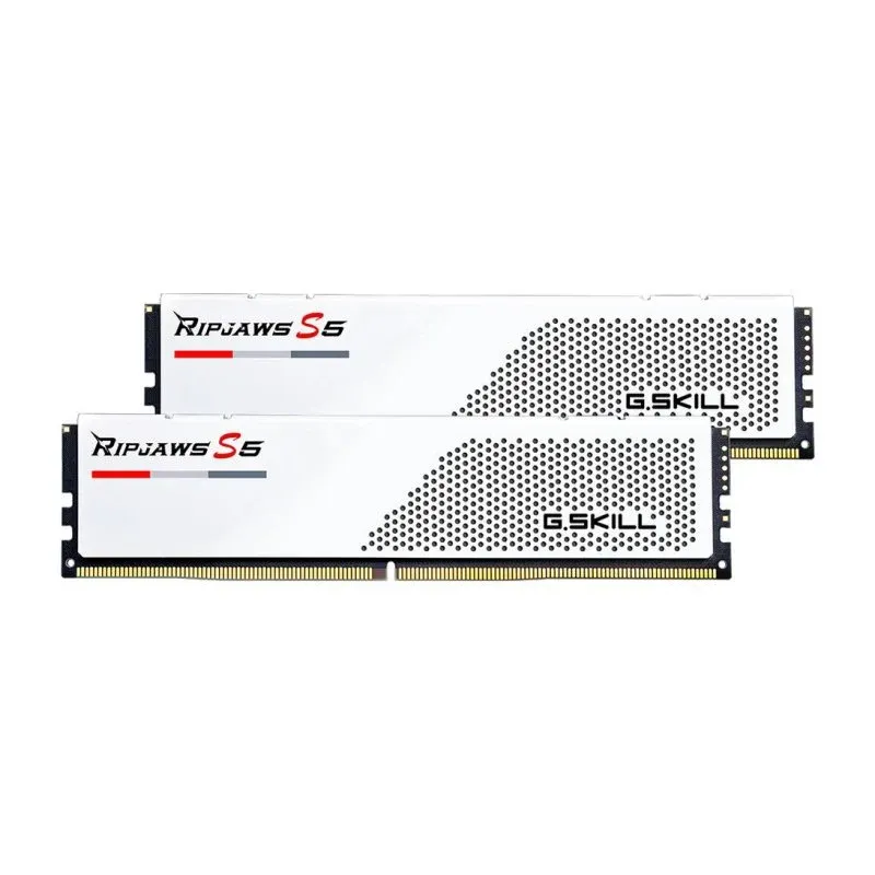 Memória RAM G.Skill Ripjaws S5 F5-5600J4040C16GX2-RS5W 32GB 2x16GB DDR5 5600MHz CL40 Branco XMP