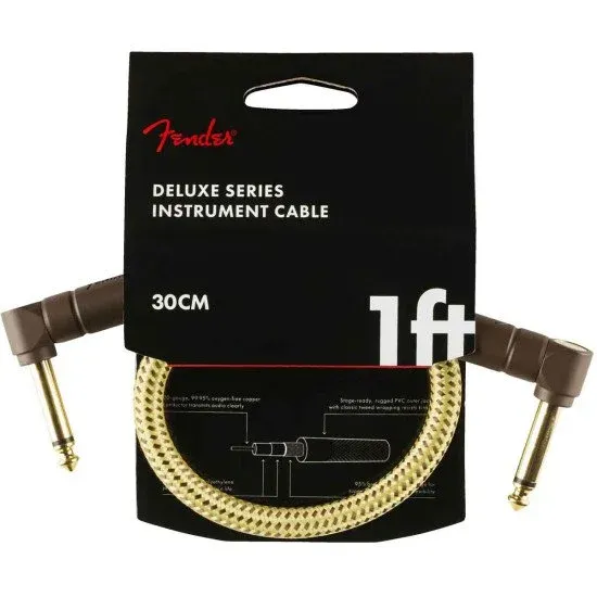 Fender CABO PATCH Deluxe Series 0,3m Jack/Jack Tweed