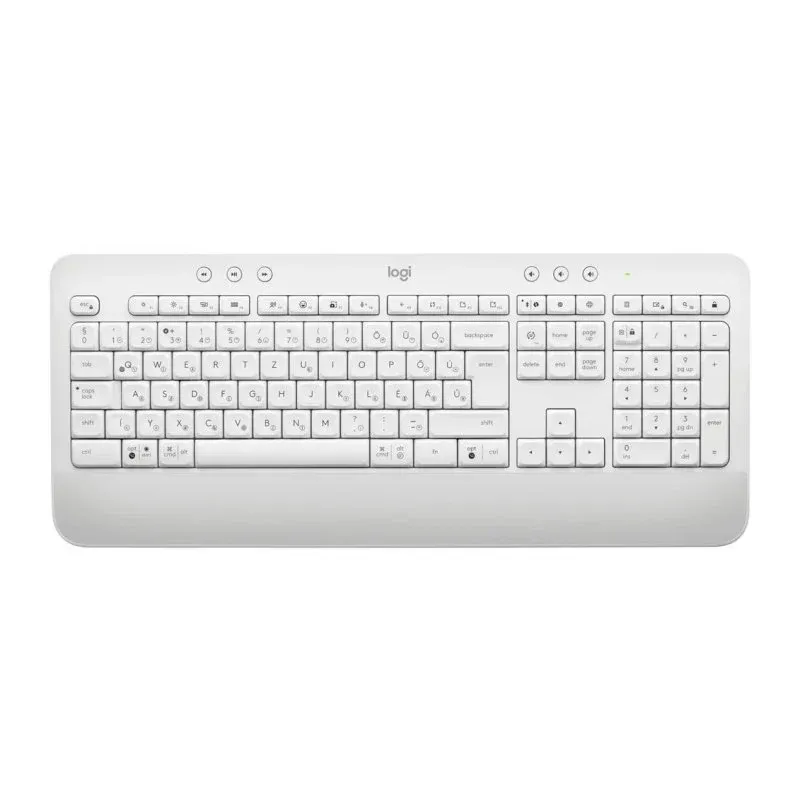 Teclado de membrana Logitech 920-011036 Layout HU Bluetooth com rato branco