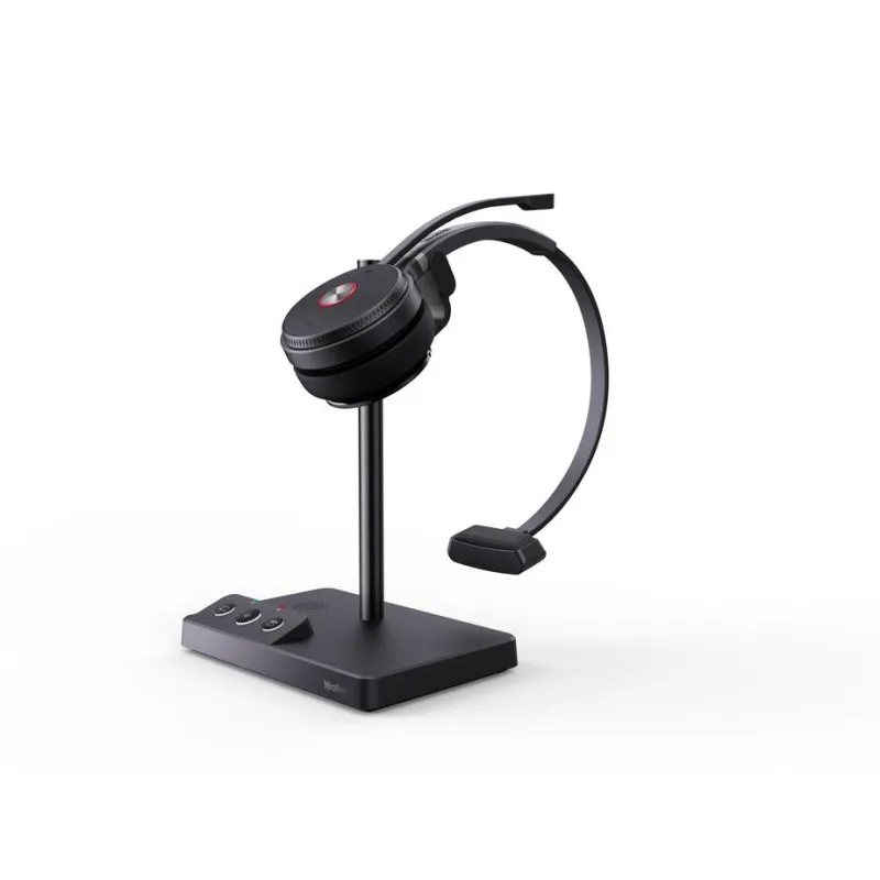 Auriculares Yealink WH62 Mono UC sem fios USB com Cancelamento de Ruído para escritório pretos