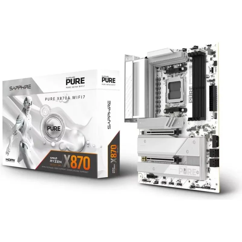 Motherboard Sapphire PURE X870A WIFI7 AMD X870 Socket AM5 DDR5 ATX WiFi7 PCIe 5.0