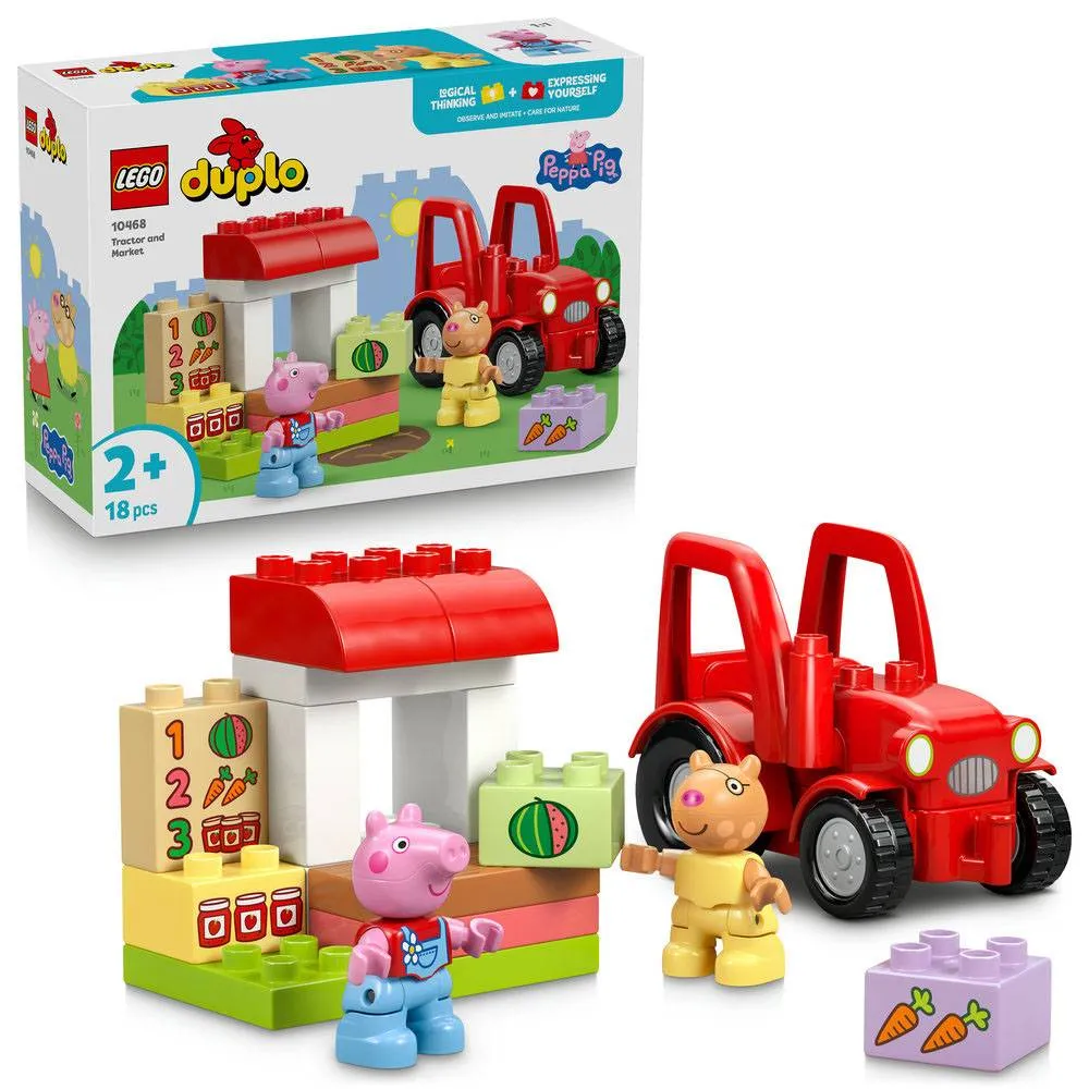 LEGO DUPLO Peppa Pig: Trator e Mercado | Idades 2+ | 18 Peças | Item 10468