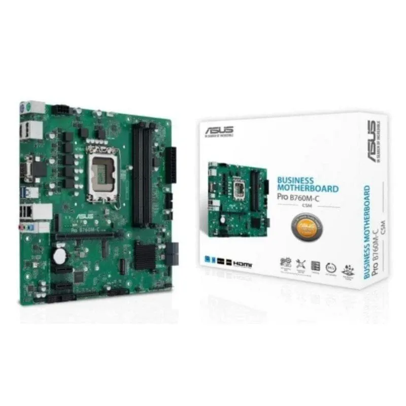 Placa Base ASUS PRO B760M-C-CSM B760 LGA 1700 DDR5 micro ATX RAID USB 3.2 PCIe 4.0 LAN