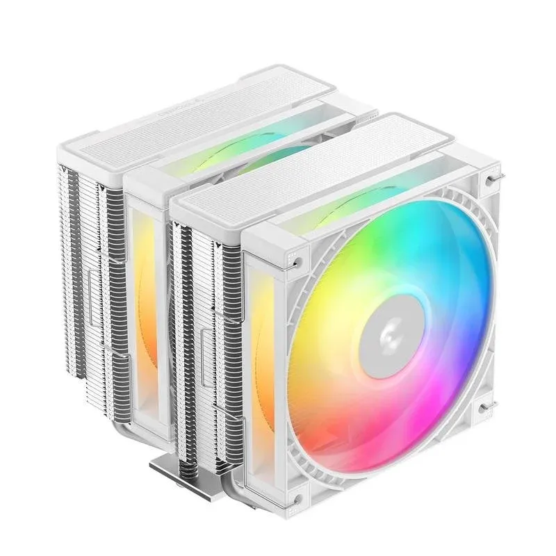 Cooler CPU Refrigeração Ar Deepcool Socket AM4 AM5 LGA 1700 120mm AG620 G2 WH ARGB