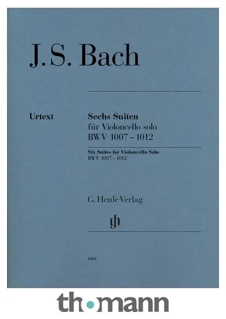 Henle Verlag Bach Sechs Suiten BWV1007-1012