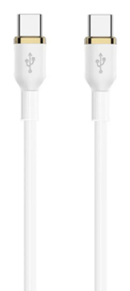 Cabo USB-C Ewent EC1093 Silicone PD240W 480Mbps 1m Branco