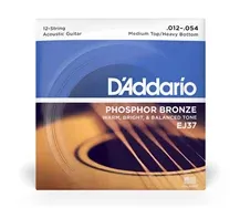Jogo Cordas Guitarra Acústica Daddario EJ37 12 cordas 012-054