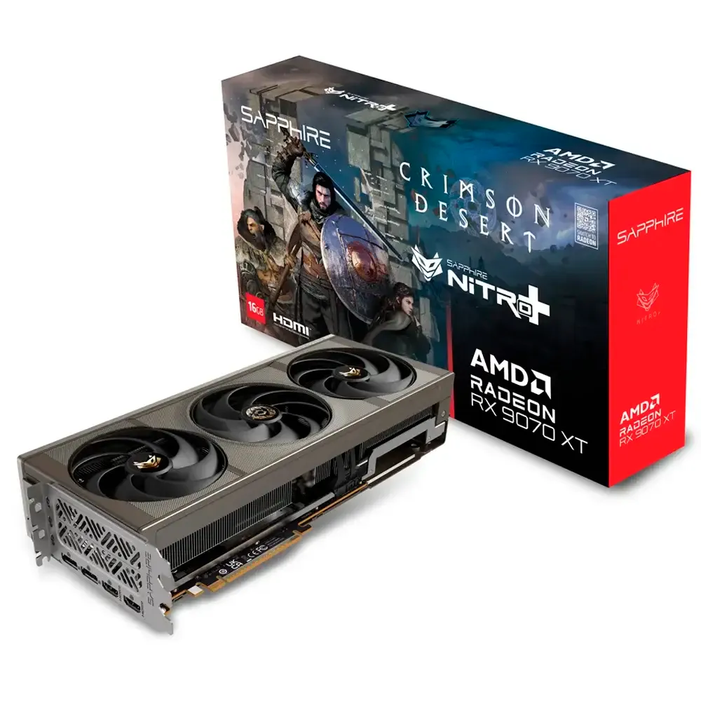 Placa Gráfica Sapphire AMD Radeon RX 9070 XT RDNA 4 Nitro Crimson Desert Edition 16GB GDDR6