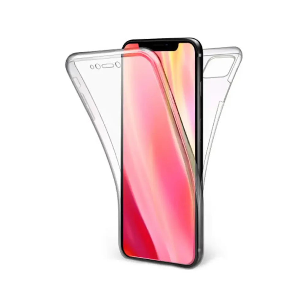 Capa Silicone Frente e Verso iPhone 11 Pro Transparente