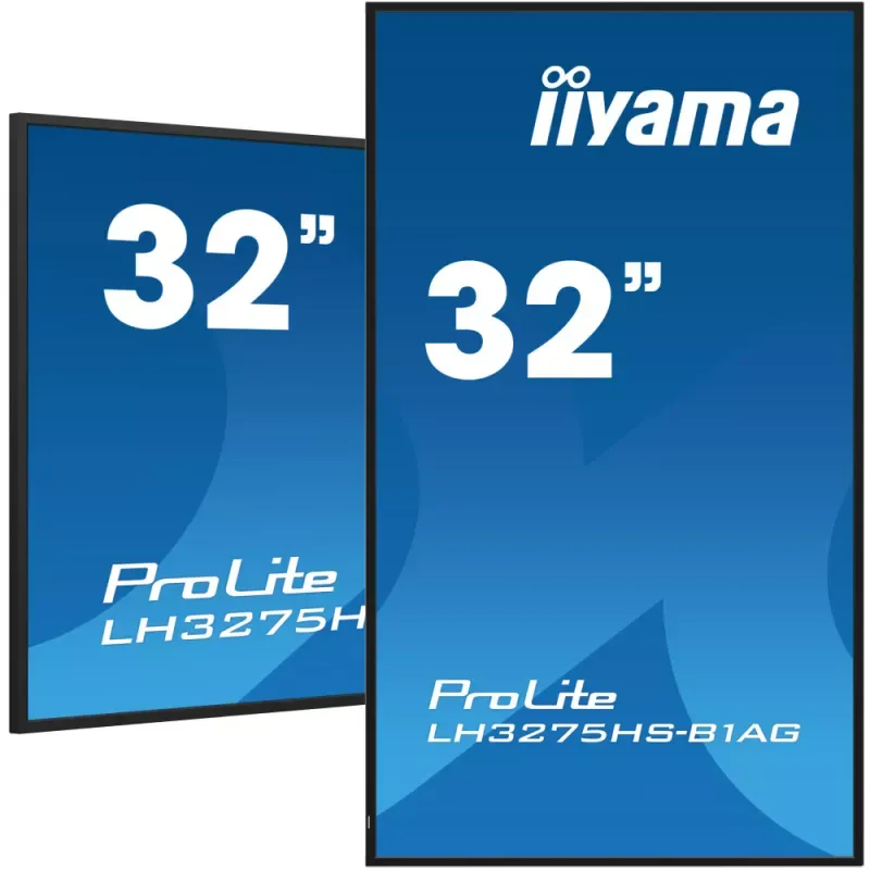 iiyama ProLite LH3275HS-B1AG - 32" Classe Diagonal (31.5" visível) ecrã LCD com luz de fundo LED - sinalização digital - com leitor multimédia SoC incorporado - Android - 1080p 1920 x 1080 - preto, mate